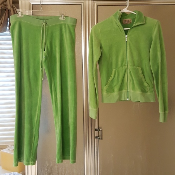 juicy couture lime green tracksuit